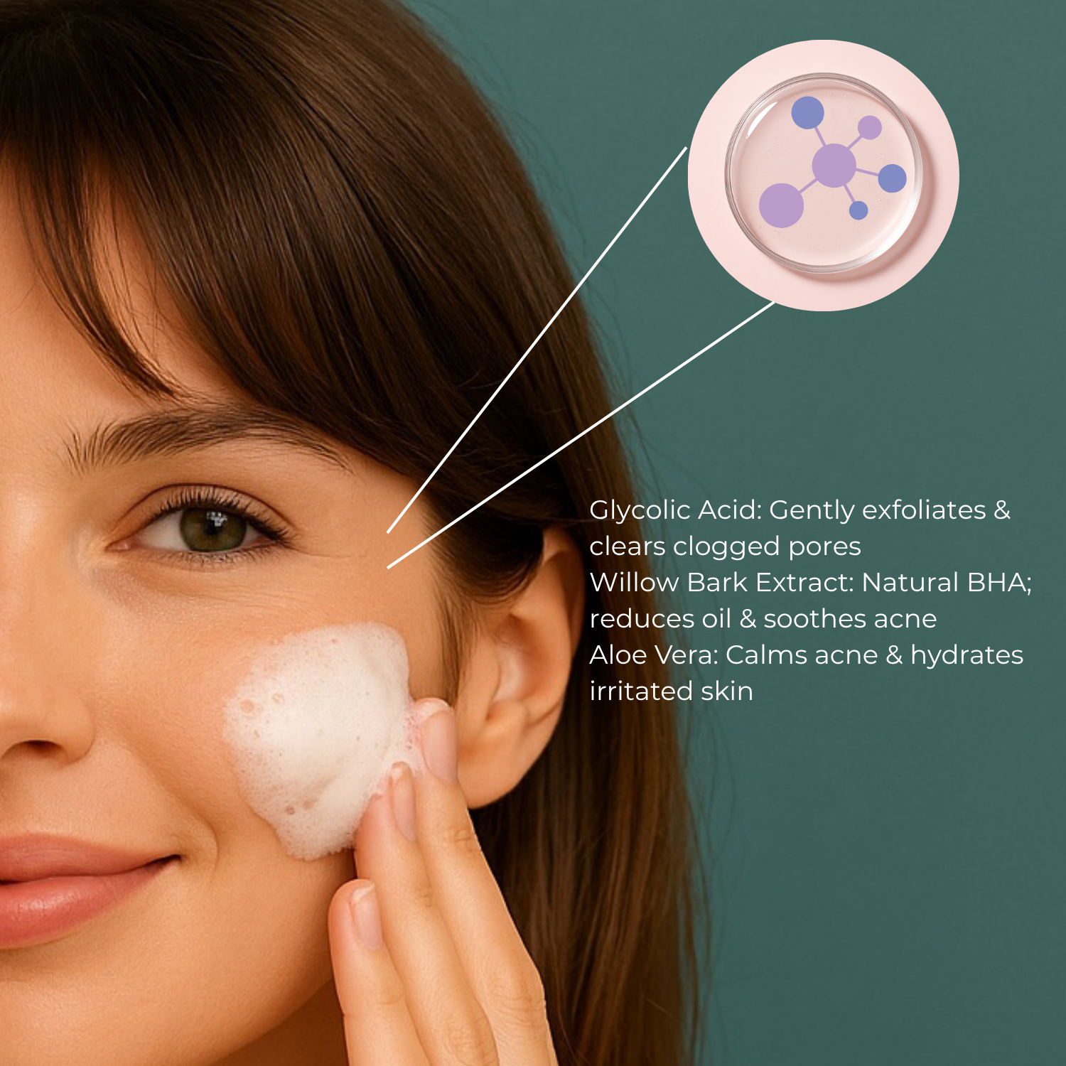 ANTI ACNE Facewash (1% Glycolic Acid + Salicylic Acid)