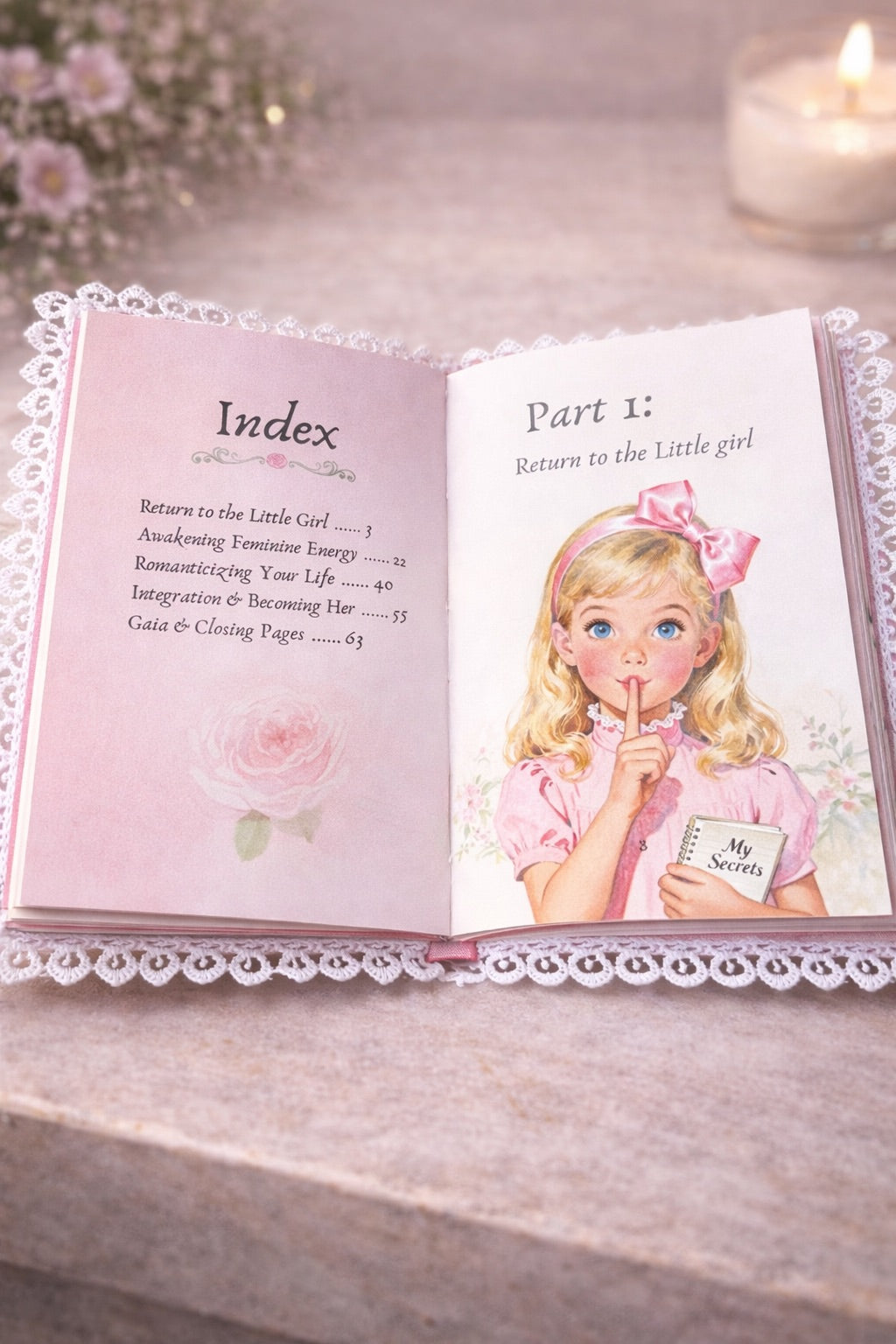 Romanticizing Your Life — Self Love Handmade Journal ♡ (A5 size , 64 pages/32 papers)