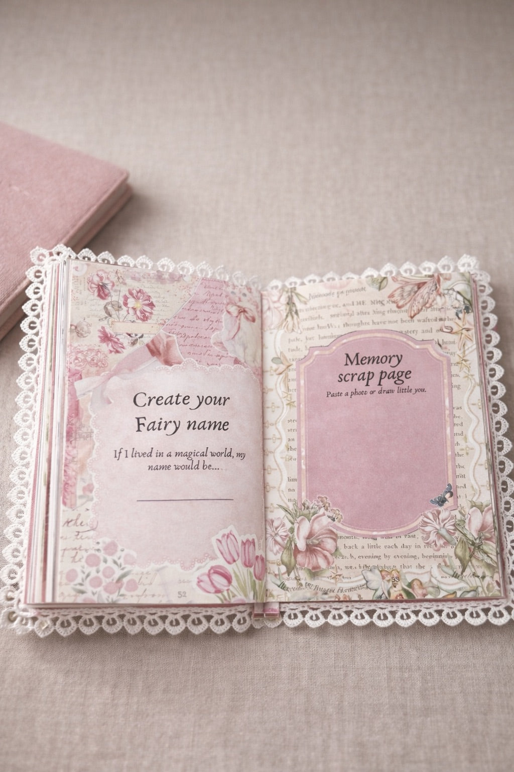 Romanticizing Your Life — Self Love Handmade Journal ♡ (A5 size , 64 pages/32 papers)