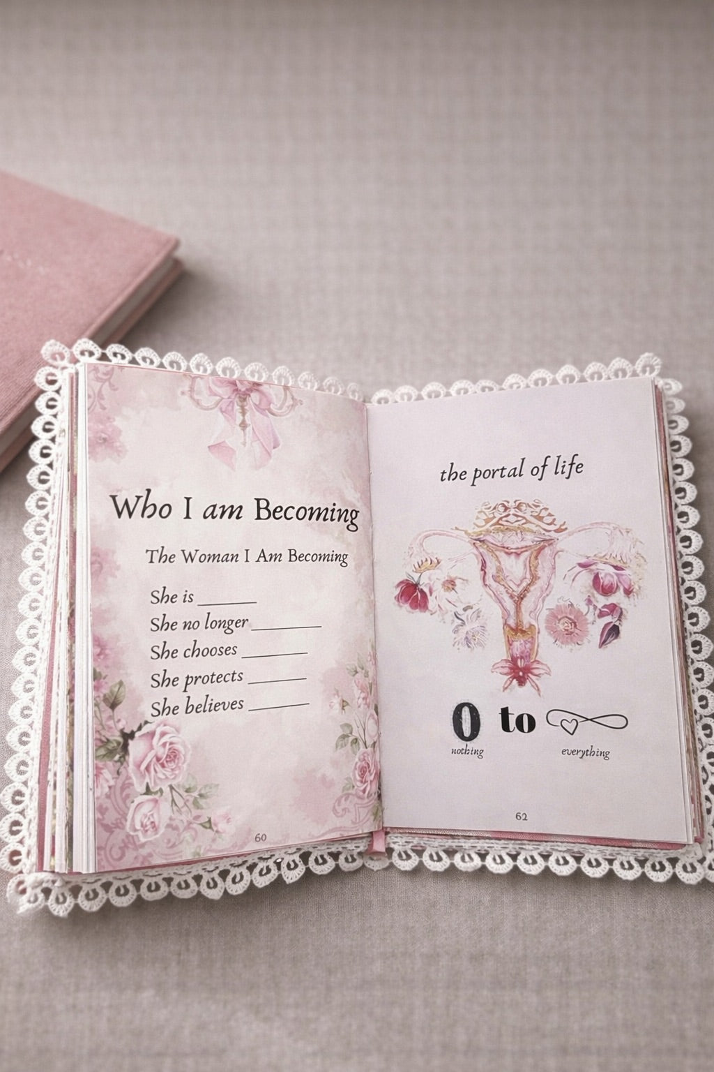 Romanticizing Your Life — Self Love Handmade Journal ♡ (A5 size , 64 pages/32 papers)