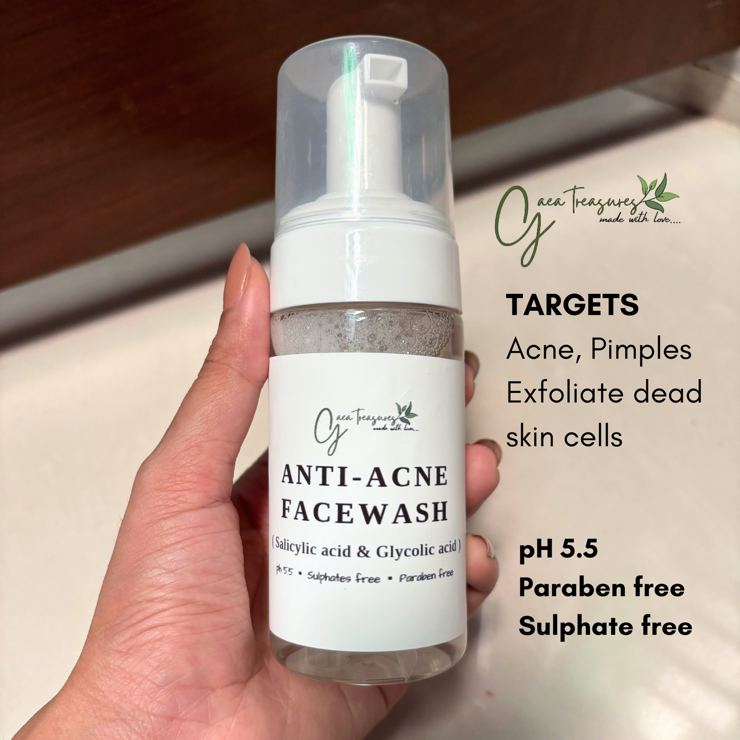 ANTI ACNE Facewash (1% Glycolic Acid + Salicylic Acid)