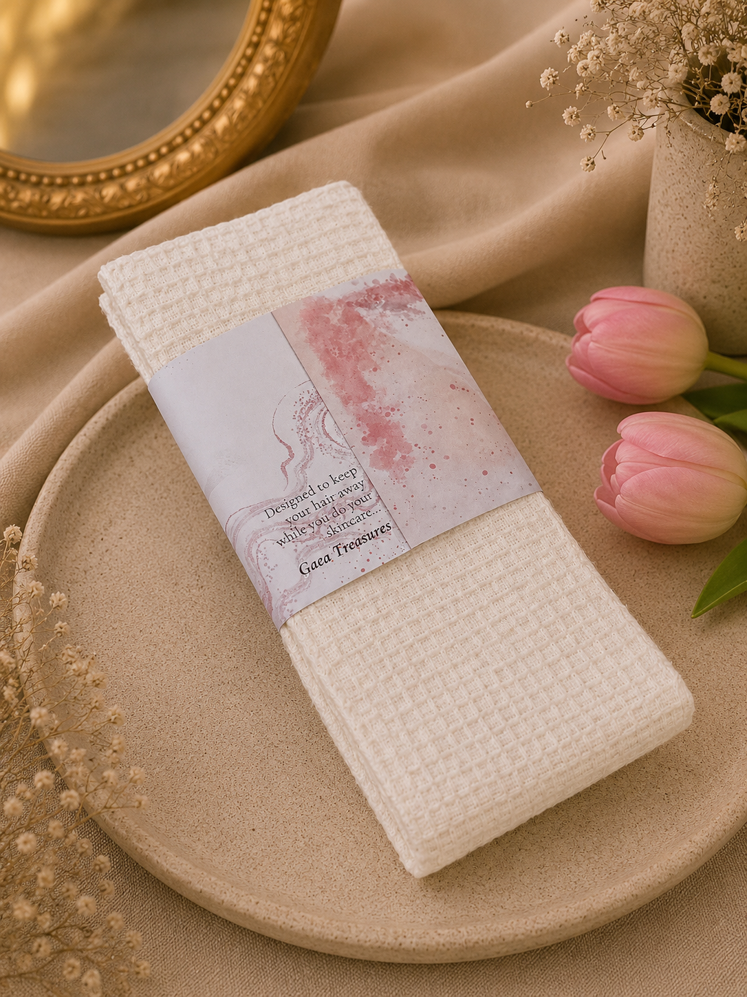 Tulip 🌷 Skin Ritual HEADBAND - Hand Embroidered