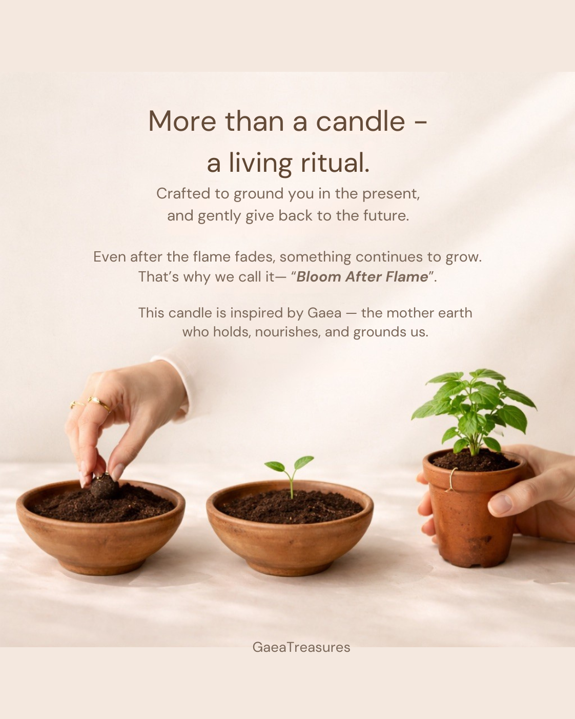 Bloom After Flame — Gaea Ritual Candle