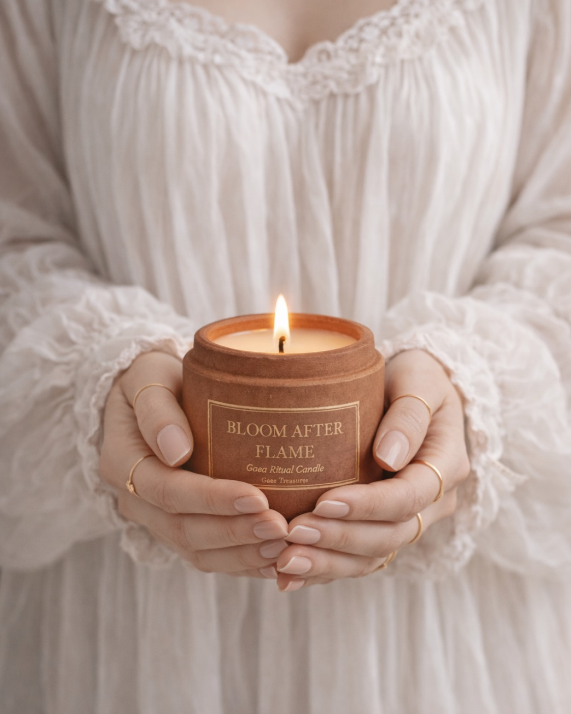 Bloom After Flame — Gaea Ritual Candle