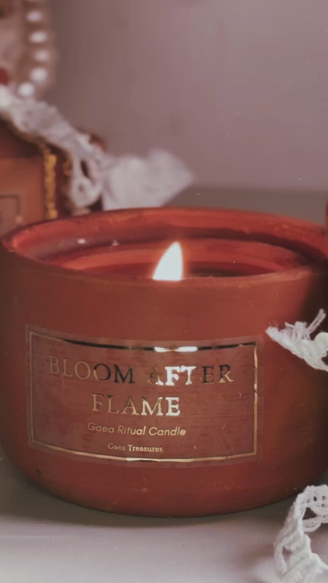 Bloom After Flame — Gaea Ritual Candle